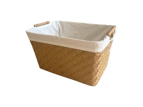 Exquisite Rectangular PE Twill- Weaving Laundry Basket